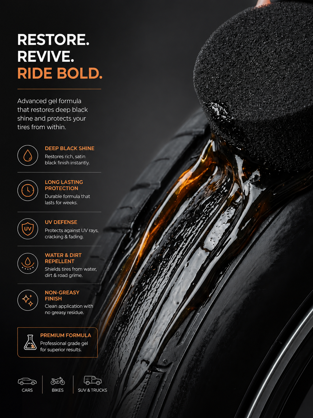 DEEP BLACK — Tire & Trim Restorer